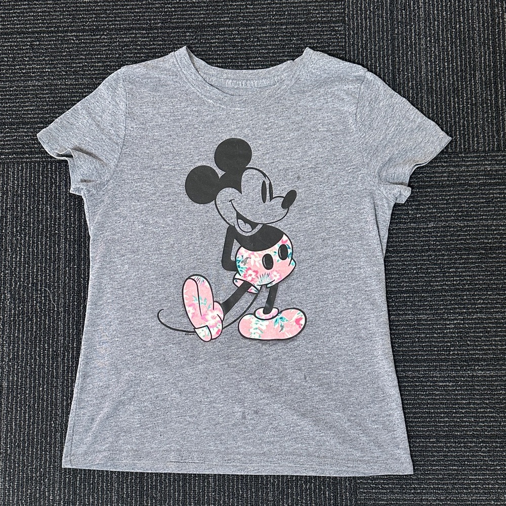 Disney Gray Mickey Mouse Kids T-Shirt
